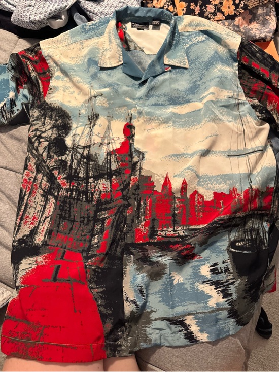 Karl Kani Other - Karl Kani graphic cityscape button up shirt